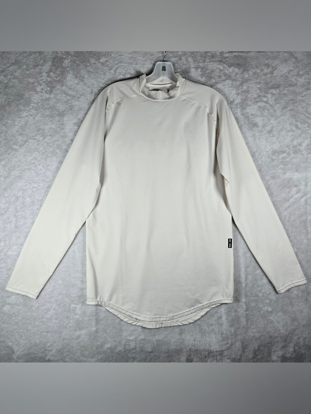 ASRV DSG-0260 Mens Long Sleeve Size Medium M Light Tan Mock Neck Training Shirt